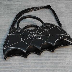 Brand New Black Spider Web / Bat Wing Bag